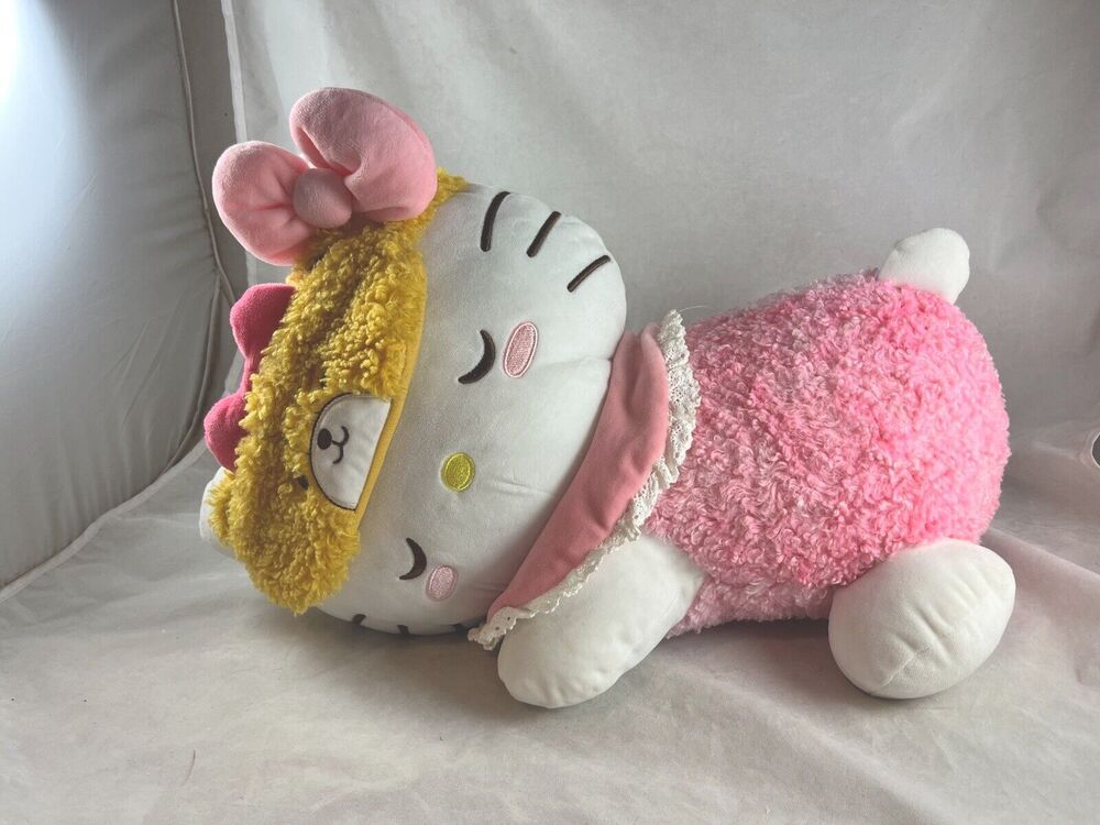 Sanrio Hello Kitty and Friends 18" Sleeping Cat Stuffed Plush Toy 2024